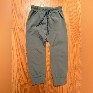 Little Paper Boat Olive Green Sport Joggers -2T